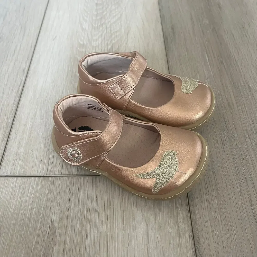 Livie & Luca Pio Pio Mary Jane Baby Toddler 6 Bird Rose Gold Copper Sneaker Shoe